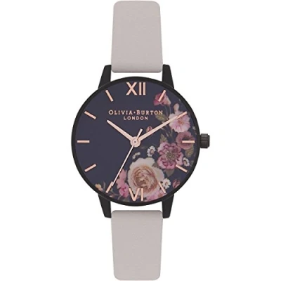 Image of Olivia Burton After Dark Marble Floral Black Dial Ladies Watch OB16AD30