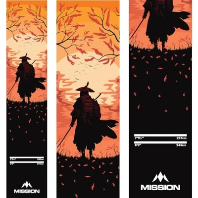 Image of Mission Darts Lightweight Carpet Dart Mat Available in Multiple Designs. (Mission Ronin)
