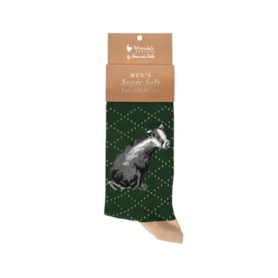 Image of Wrendale Designs The Country Gent&#039; Badger Men&#039;s Socks