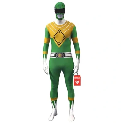 Image of Morphsuits Men&#039;s Power Rangers Adult Sized Costume, Green, L UK
