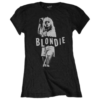 Image of Paradiso Clothing Blondie MIC Stand Print Tshirt, Women&#039;s, Size: Small, Black