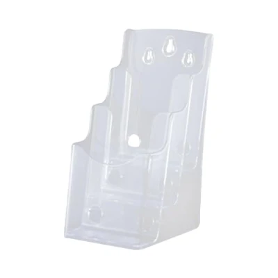 Image of Harilla Acrylic Brochure Holder Freestanding Flyer Rack File Leaflet Clear Table Stand Display for s Menu Office Restaurant Reception, A6 3 Tier