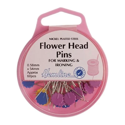 Image of Hemline Plastic Head Pins, Nickel Plated Steel for General Use 270pcs0.75x26mm