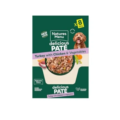 Image of Natures Menu Turkey &amp; Chicken Wet Adult Dog Food 8 x 300g