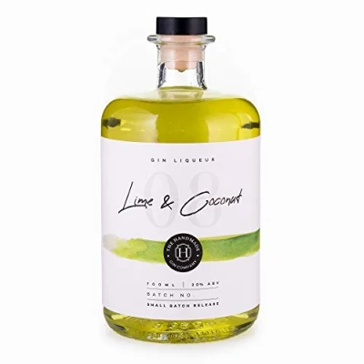 Image of Lime &amp; Coconut Handmade Gin Liqueur 70cl Refreshing Vibrant Premium Craft 20% ABV