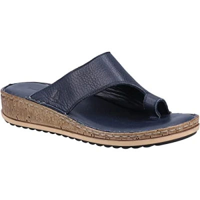 Image of Hush Puppies Women&#039;s Elissa Toepost Sandal, Navy, 3 UK