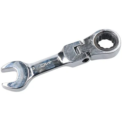 Image of AB Tools 13mm Stubby Metric Flexible Flexi Head Ratchet Combination Spanner 72 Teeth