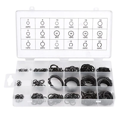 Image of 300pcs Circlip 2 32mm E Clip Snap Kit External Retaining Ring Assortment Set Circlips Washer Split Buckle