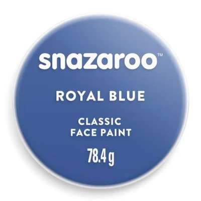 Image of Snazaroo Classic Face and Body Paint for Kids Adults, Royal Blue Colour, Water Based, Easily Washable, Non Toxic, Makeup, Painting Parties, Ages 3+