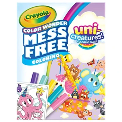 Image of Crayola Color Wonder Unicreatures, Mess Free Coloring Pages &amp; Markers, Gift for Kids, Age 3, 4, 5, 6