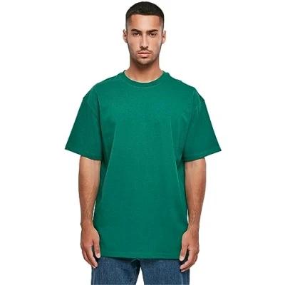 Image of Build Your Brand Men&#039;s Heavy Oversize tee T Shirt, Green, XL