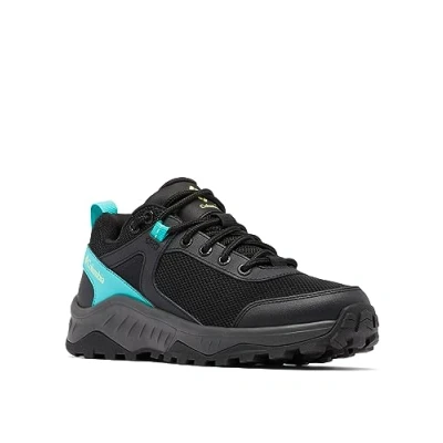 Image of Columbia Women&#039;s Trailstorm Ascend WP waterproof low rise hiking shoes, Black (Black x Bright Aqua), 7 UK