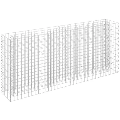 Image of vidaXL Gabion Raised Bed Galvanised Steel 180x30x90 cm