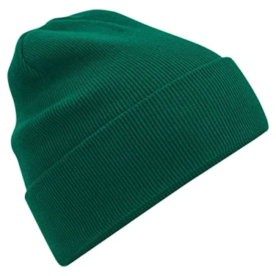Image of Beechfield Organic Cotton Original Cuffed Beanie Bottle Green