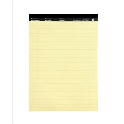 Image of 5 Star Office Executive Pad Perforated Top Feint Ruled Blue Margin Red 50 Sheets (100 Pages) A4 Yellow [Pack 10]
