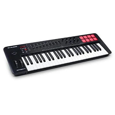Image of M Audio Oxygen 49 V Key USB MIDI Keyboard Controller With Beat Pads, Smart Chord &amp; Scale Modes, Arpeggiator and Software Suite Included