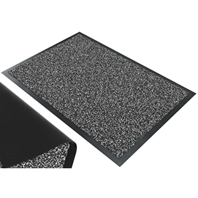 Image of VOUNOT Heavy Duty Barrier Mats, Door Mat Washable, Non Slip Rubber Mat, Floor Mats Kitchen Rugs, Grey Black, 60x90cm,4816194666519