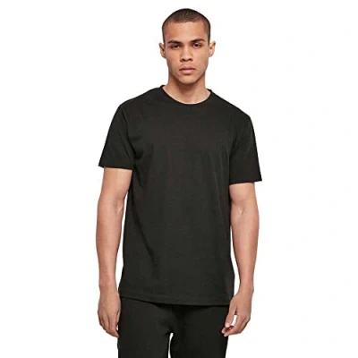 Image of Build Your Brand Men&#039;s Basic Round Neck T Shirt, Black, S