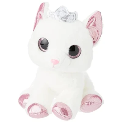 Image of Aurora World 60876 Duchess White Cat with Crown 7In