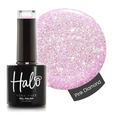 Image of Halo Gel Polish 8ml Pink Diamond. UV/LED Nail Polish, Long Lasting &amp; Easy To Apply. Soak Off Art Colours For Manicure Pedicure. Professional Home Use.