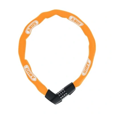 Image of ABUS chain lock Tresor 1385 Combination made of hardened steel 7 mm strong square security level 110 cm Orange