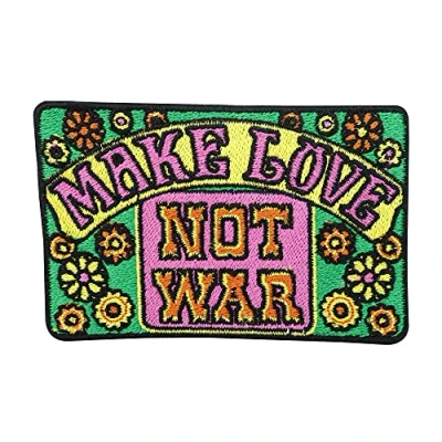 Image of Make Love not War Iron on Patch Hippie Embroidery Patch, Flowers ironable Patches, Peace Badges Finally Home