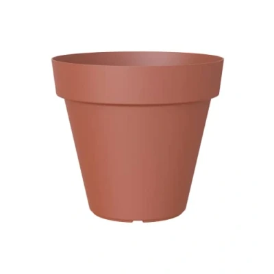 Image of Artevasi Capri, Round plastic pot, 20cm, color: terracotta