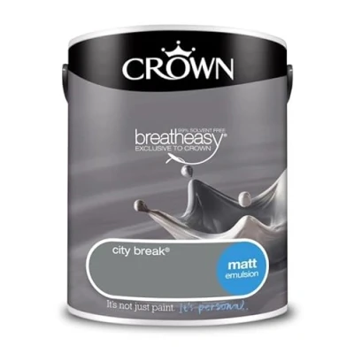 Image of Crown 5 litres City Break Matt Emulsion Paint