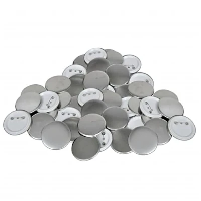 Image of vidaXL 500 pcs DIY Pinback Button Parts 58 mm Customizable badge components for Promotional Campaigns Includes Metal Shell, Mylar Film, Plastic Back