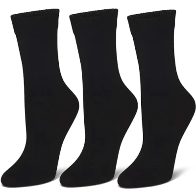 Image of ARG 3 Pairs Ladies Women Non Elastic Cotton Diabetic Arthritis Loose Fit Stays Up Medical Socks Calf Length Girls Size UK 4 8