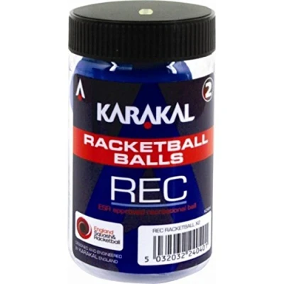 Image of Karakal Racketball Balls Rec Esr Approved Recreational Ball Blue Tube Of 2