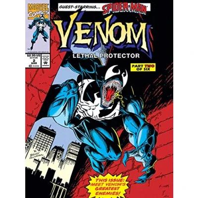 Image of Marvel Comics Venom Lethal Protector Comic Cover 60 X 80cm Canvas Print, Multi Color