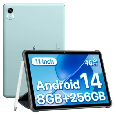 Image of UMIDIGI Android 14 Tablet, 11 Inch Tablets, 8G((4+4)+256GB/TF 1TB, 4G Tablets with Sim Card Slot, 7200mAh, Octa Core Tablet Pen, Stereo Dual Speakers/GPS/13MP/WiFi G9 Tab Green