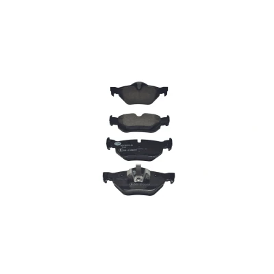 Image of 101110599 Brake pad set HELLA 8DB 355 011 301 prepared for wear indicator BMW: 1 Coupe, Hatchback, 3 Saloon
