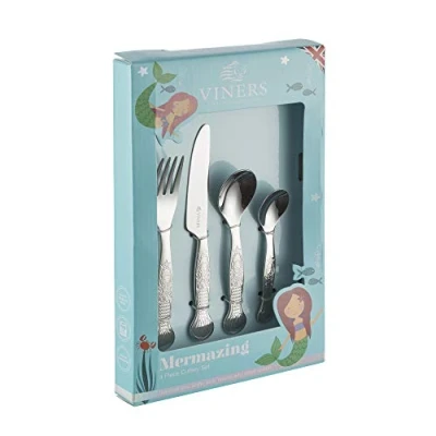 Image of Viners Mermazing 4 Piece Kids Cutlery Set