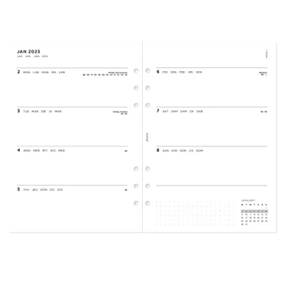 Image of Filofax A5 Minimal Week on Two Pages 2023 Diary, White (23 68590)