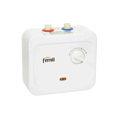 Image of FERROLI FUS 5.5S Mini Instant Water Heater, Electric, Tank, 220 V, White
