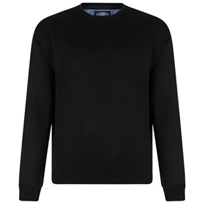 Image of Kam Jeanswear Men&#039;s Crew Neck Sweatshirt Black 6XL