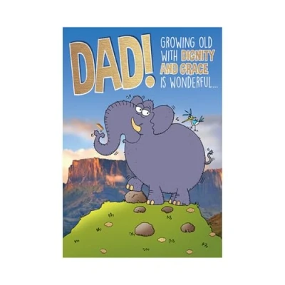 Image of Words &#039;n&#039; Wishes Traditional Dad Birthday Card, Card for Multi Coloured, 23.5 x 16.5 cms