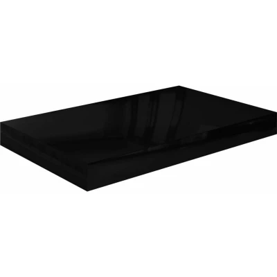 Image of vidaXL Floating Wall Shelf High Gloss Black 40x23x3.8 cm MDF