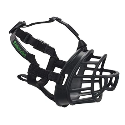 Image of Safe BASKERVILLE ULTRA MUZZLE, Size 5, Patented Humane Design, Breathable, Dog can Pant and Drink, Adjustable, Padded, Training Muzzle for Medium &amp; Large Dogs, Prevents Biting, Wildlife Scavenging
