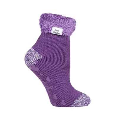 Image of HEAT HOLDERS Ladies Thermal Warm Lounge Bed Socks UK 4 8, EUR 37 42 See Listing Great Gift ! (HH106 Aubergine)