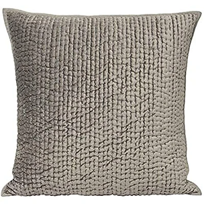 Image of Paoletti Brooklands 55X55 Poly Cushion Silve Silver Cotton One Size