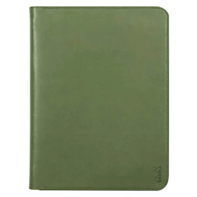 Image of RHODIA 168118C Briefcase Rhodiarama Sage for Notepads and Notebooks A4 or A4+ Dimensions Closed 25.5x34 cm Pocket Tablet Premium Faux Leather