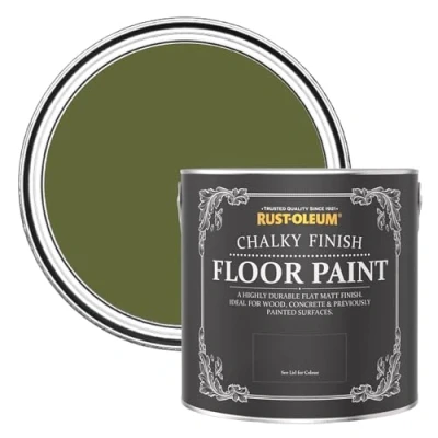 Image of Rust Oleum Green Scratch Resistant Floor Paint in Matt Finish Jasper 2.5L