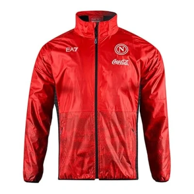 Image of SSC NAPOLI Giacca Antivento Portiere Windproof Goalkeeper Jacket EA7, red, 3XL