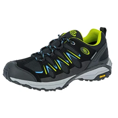 Image of Bruetting Women&#039;s Expedition Nordic Walking Shoes, Black Schwarz Lemon Blue Blue, 9 UK