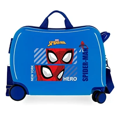 Image of Marvel Spiderman Hero Children&#039;s Suitcase Blue 50 x 38 20 cm Rigid ABS Side Combination Lock 34L 1.8 kg 4 Wheels Hand Luggage