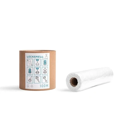 Image of LOCKSMELL Nappy Bin Liner (100m) Compatible with Tommee Tippee Sangenic &amp; Other Cartridges Equivalent to 8 Refills + REFILL TUBE