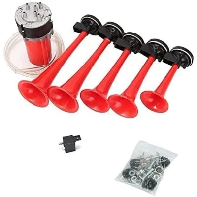Image of Netagon 12V Loud Tune Musical Air Horn Full Kit Ideal for Car Van Truck Boat (La Cucaracha Tune)